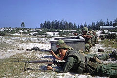 U.S. Marines with M14 rifles battle in Nam O village near Da Nang Tet1968.jpg