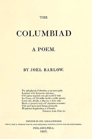 <i>The Columbiad</i> Epic poem by Joel Barlow