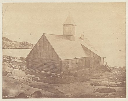 The Lutheran church, photographed in 1869