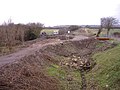 A spill weir under construction near Bincknoll Lane