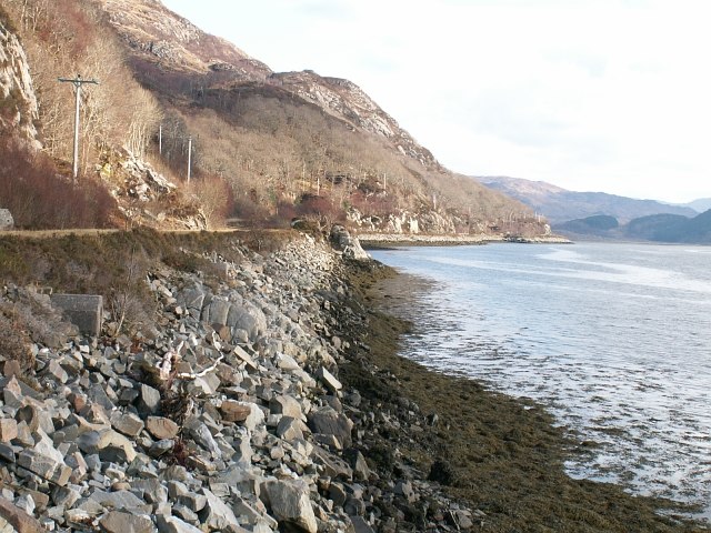 The muddy shore of Loch Moidart