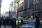 Shooting of Patrick Melrose in Glasgow, November 2017 The set of Patrick Melrose television miniseries, Benedict Cumberbatch seen in the middle.jpg