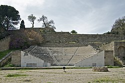 Rhodoksen odeion Rhodoksen akropoliin arkeologisella alueella.