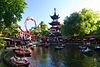 Part of the lake in Tivoli, with the Chinese tower and Dæmonen in the background