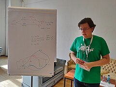 Tpt during Wikisource meetup at WikidataCon 2019.jpg