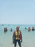 Thumbnail for File:Traveller Rudolph.A.Furtado at Thundi Beach on Minicoy Island.jpg