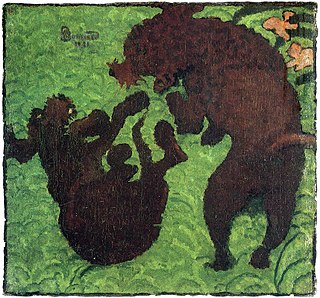 <i>Two Dogs</i> (Bonnard) Painting by Pierre Bonnard