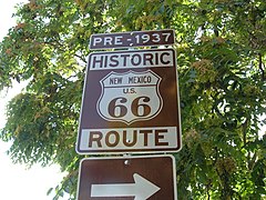 Aktualne oznakowanie historycznych odcinków Route 66