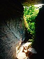 A photograph taken directly below the Jefferson Rock taken in August 2017