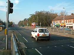 The Uxbridge Road at Hillingdon, part of the proposed route of the tramway