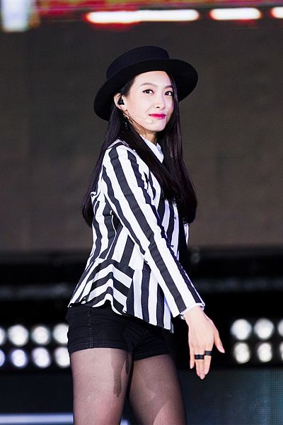 Victoria Song at Jeju K-Pop Festival, in October 2015