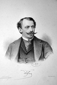 Viktor Tilgner, Lithograph by Adolf Dauthage (1881)