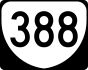 State Route 388 marker