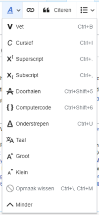 VisualEditor Toolbar Formatting-nl.png