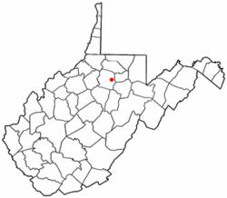 Location of Bridgeport, West Virginia