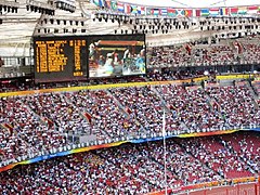 Zuschauer beim Olympischen Siebenkampf 2008