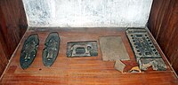 Ancient wooden molds used for jaggery & sweets, archaeological museum in Jaffna, Sri Lanka. Wooden Moulds (used for jaggery & sweets).JPG