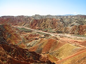 Colourful mountains of the Zhangye Danxia National Geopark