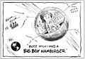 "BEEP ... BEEP ... To Bob's" "SURE WISH I HAD A BIG BOY HAMBURGER" The Big T 1958 (page 198 crop).jpg