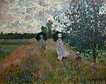 Claude Monet, 1875.jpg tarafından 'En promenade près d'Argenteuil'