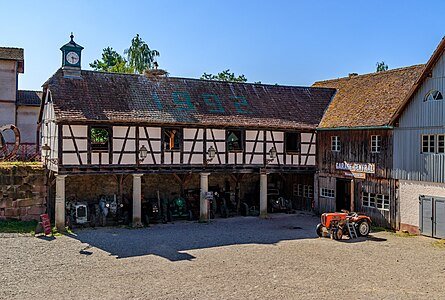 Central garage with tractors Écomusée d’Alsace Ungersheim France