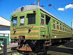 Электропоезд СР3−1521 в депо Славянск, 2008-й год