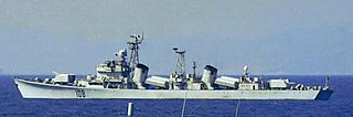 Chinese destroyer <i>Xining</i> (108) Type 051 destroyer of the PLA Navy