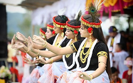 Meitei maidens performing a traditional Meitei ritualistic dance to please a deity