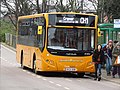 -2022-02-16 Sanders Volvo Bus (BV2100B), Station Approach, Sheringham, Norfolk.JPG