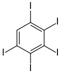 Structural formula of pentaiodobenzene