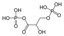 Structural formula of 1,3-bisphosphoglyceric acid
