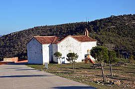 Vista posterior (noroccidental) de la ermita de San Roque en Vallanca (2017).
