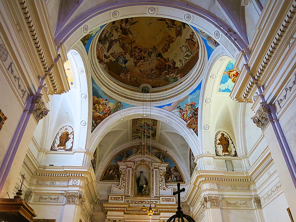 105 Església de la Cartoixa de Valldemossa, cúpula i imatge de Santa Catalina Thomàs