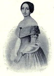 Lehmanns portræt af Caroline Fjeldsted.