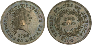 Silver center cent American bimetallic pattern coin