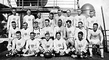 The 1920 USA rugby team, gold medal at the 1920 Summer Olympics 1920 US olympic rugby union team.jpg