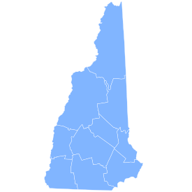 1960 New Hampshire Democratic presidential primary election results map by county.svg