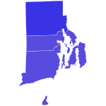 Tahun 1974 Rhode Island gubernur hasil pemilihan peta oleh county.svg