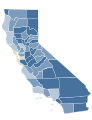 2000 California Proposition 21 results map by county.svg