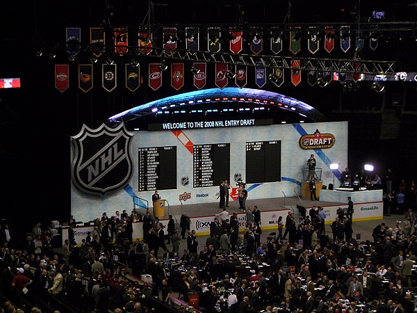 The stage of the 2008 NHL Entry Draft in Ottawa, Ontario
