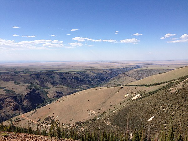 Jarbidge, visible in the lower left of this photo, lies at the bottom of the Jarbidge River Canyon, which stretches 50 miles from the Jarbidge Mountai