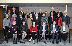 National Science Board members: James Jackson, W. Kent Fuchs, G. P. "Bud" Peterson, Emilio Moran, Victor McCrary, Vinton Cerf, Stephen Mayo, G. Peter Lepage, John Anderson, Inez Fung, Vicki Chandler, Sethuraman Panchanathan, Deborah Ball, Julia Phillips, Arthur Bienenstock, Ruth David, Robert Groves, Ellen Ochoa, Roger Beachy, Geraldine Richmond, Diane Souvaine, France Córdova, Maria Zuber, Carl Lineberger, Anneila Sargent