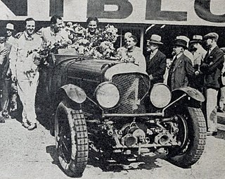 Barnato & Kidston in their winning Bentley Speed Six 24 Heures du Mans 1930, la Bentley 6.6L I6 victorieuse de Barnato et Kidston.jpg