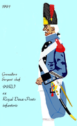 Grenadier du 99e régiment d’infanterie de ligne de 1791 à 1795