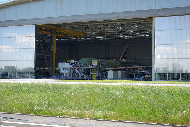 File:A380 Emirates being assembled in FAL.JPG