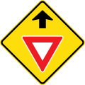 (W3-2) Give Way Sign ahead