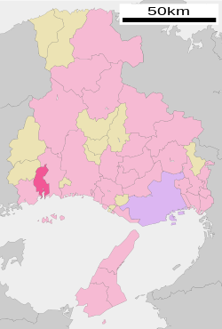 Location of Aioi in Hyōgo Prefecture