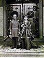 Aisin-Gioro Pǔjié and Lady Hiro Saga 1937 wedding photo.jpg