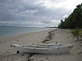 The beach on Aitutaki. Photo taken during the filming of Survivor: Cook Islands, so the beach was deserted, as the islands hotels were full of production crew.