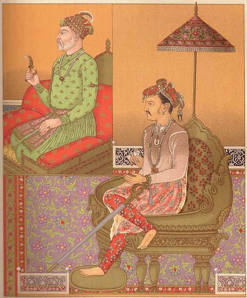 File:Akbar and Jahangir by Racinet, Paris 1801.jpeg